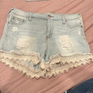 Denim shorts